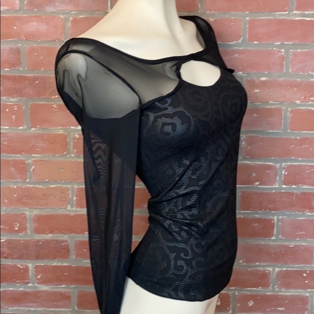 BLACK bodice with Mesh shirt - Picture 5 of 7